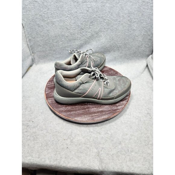 TRAQ By Alegria Womens Walking Shoes Size 38 Gray & Pink Mesh Upper Cushioned - Picture 3 of 10